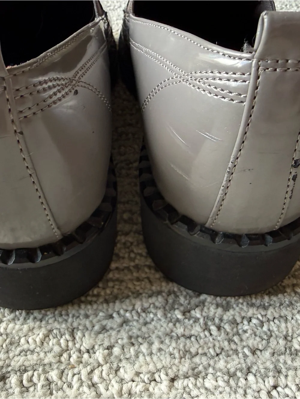 Franco Sarto Women's Metallic Dark Gray Loafer Flats Size‎ 7.5